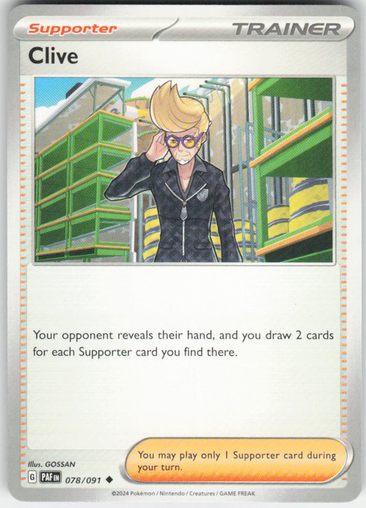 Clive - Uncommon SV: Paldean Fates 078/091 NM
