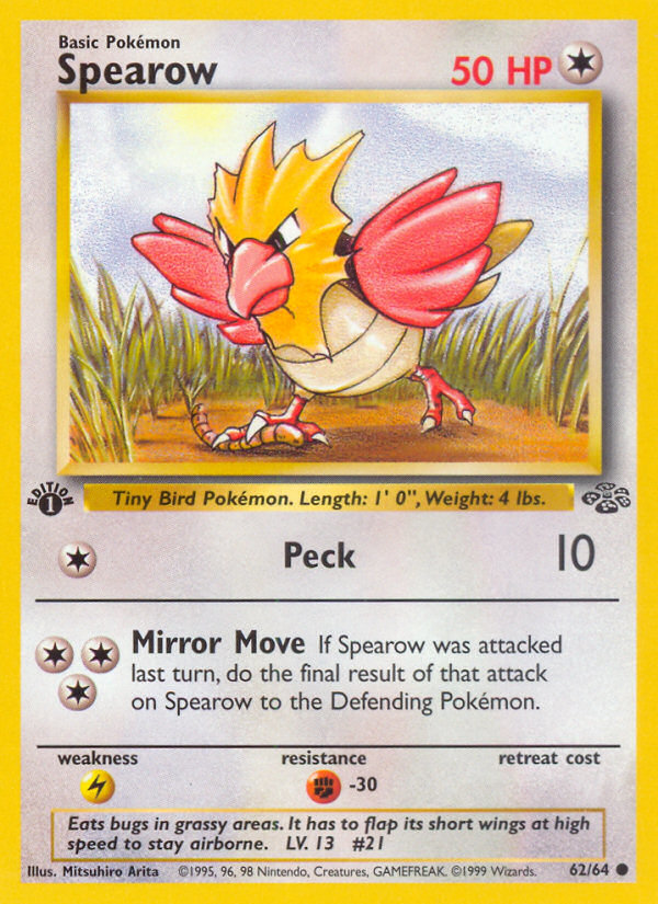 Spearow 62/64 Common Jungle Unlimited NM/M
