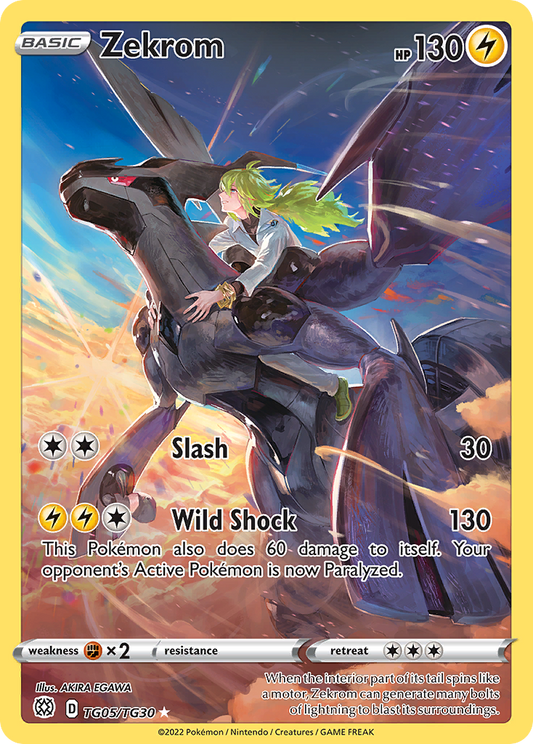 Zekrom TG05/TG30 Trainer Gallery Rare Brilliant Stars Trainer Gallery Holo NM/M