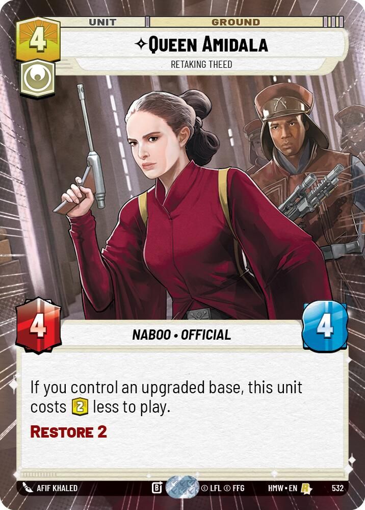Queen Amidala - Retaking Theed (Hyperspace) 532 Rare Homeworlds NM/M