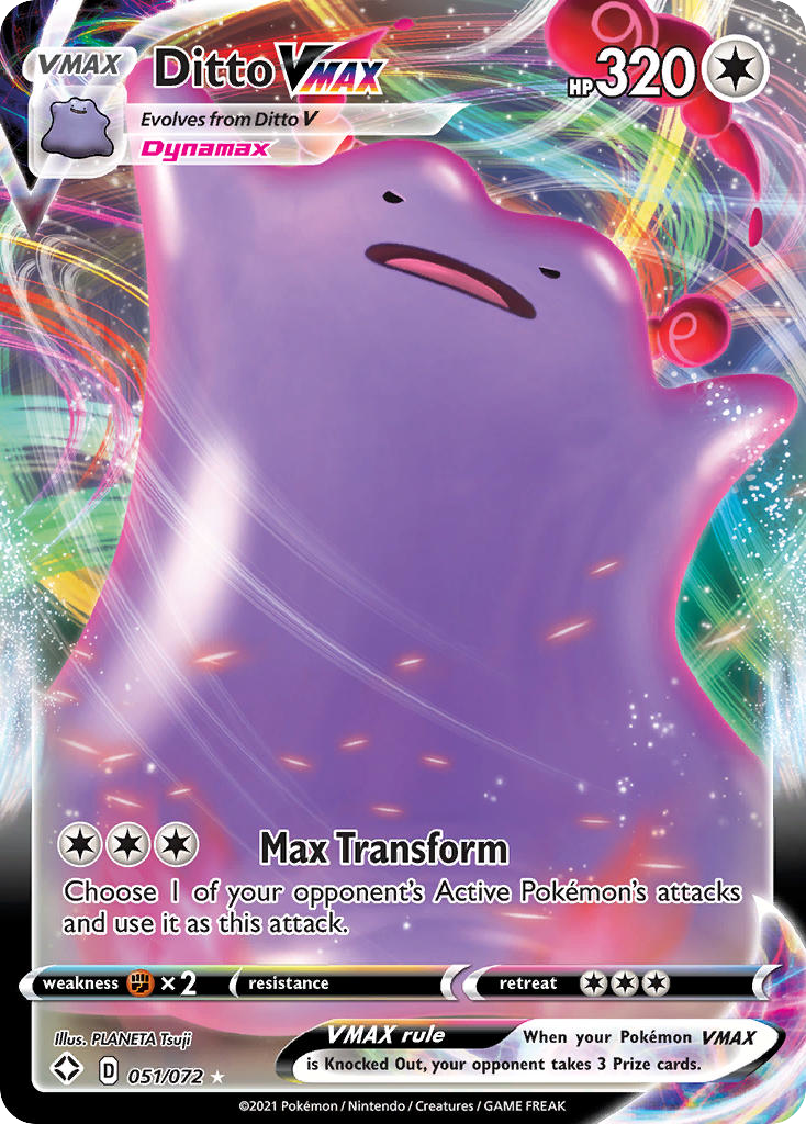 Ditto VMAX 051/072 VMAX Rare Shining Fates Holo NM/M