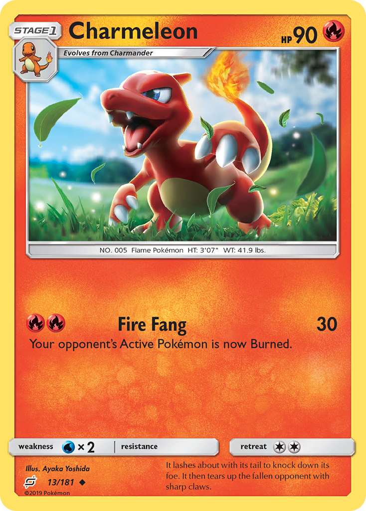 Charmeleon 13/181 Uncommon Reverse Holo Team Up NM/LP