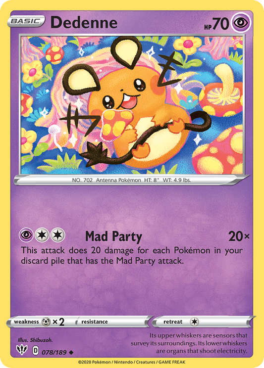Dedenne 078/189 Uncommon Darkness Ablaze NM/LP