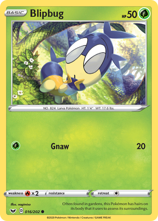 Blipbug 016/202 Common Reverse Holo Sword & Shield NM/LP