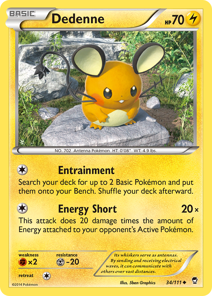 Dedenne 34/111 Uncommon Furious Fists NM/LP