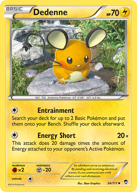 Dedenne 34/111 Uncommon Furious Fists NM/LP