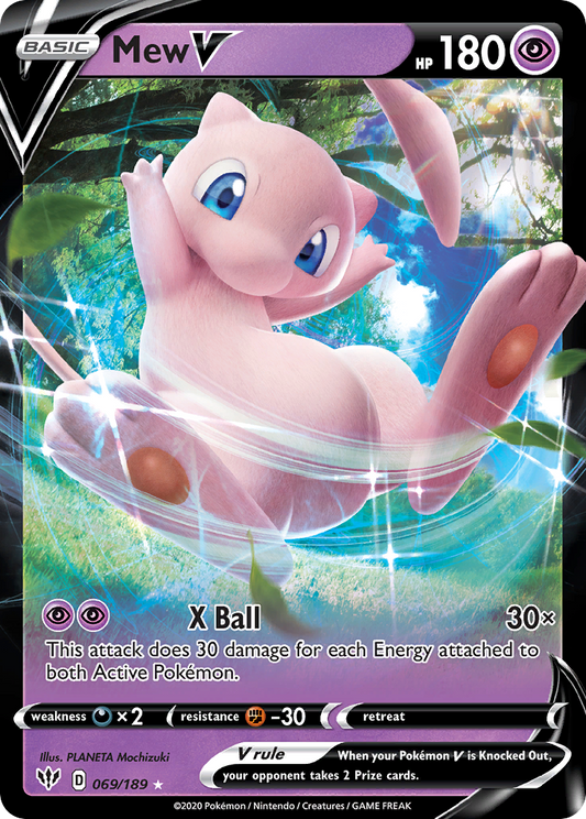 Mew V 069/189 V Rare Darkness Ablaze Holo NM/M