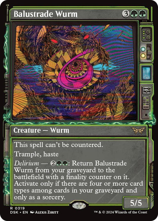 Balustrade Wurm (Showcase) 319 Rare Duskmourn: House of Horror NM/M