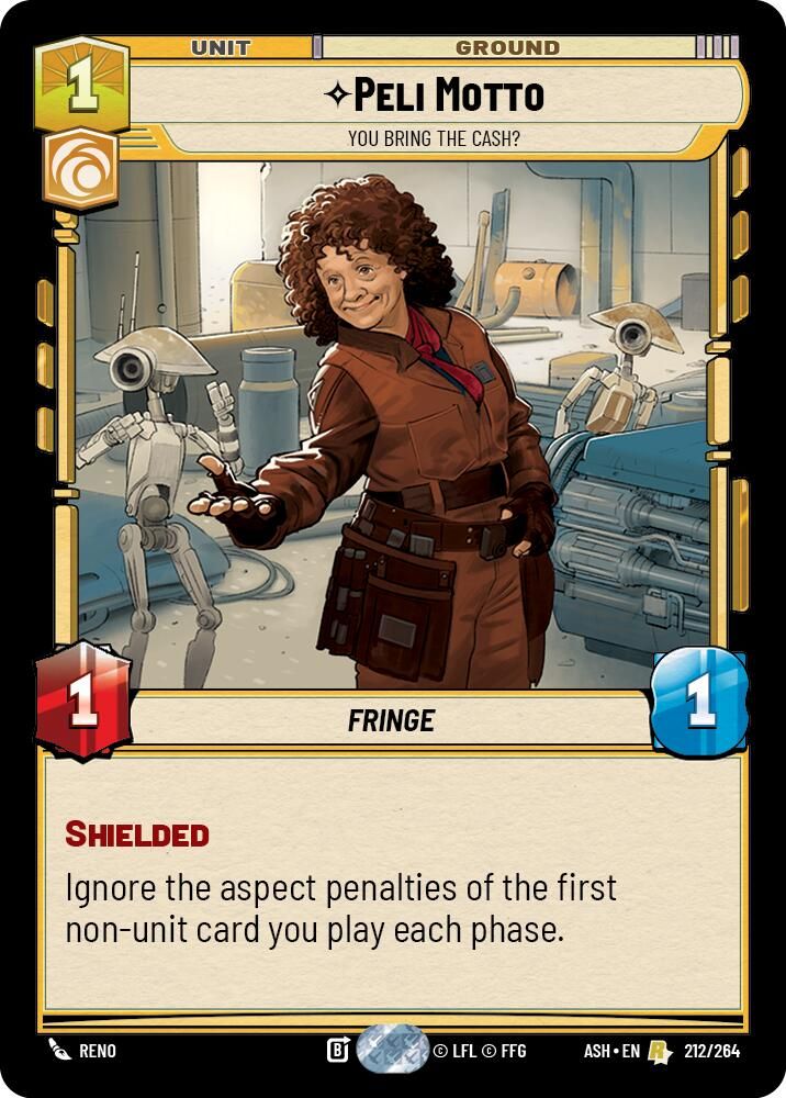 Peli Motto - You Bring the Cash? 212/264 Rare Ashes of the Empire NM/M