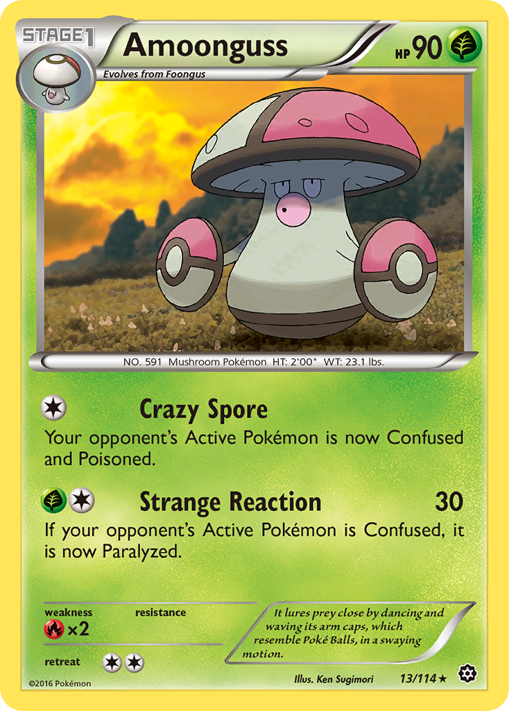 Amoonguss 13/114 Rare Reverse Holo Steam Siege NM/LP