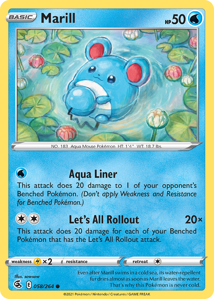 Marill 058/264 Common Fusion Strike NM/LP