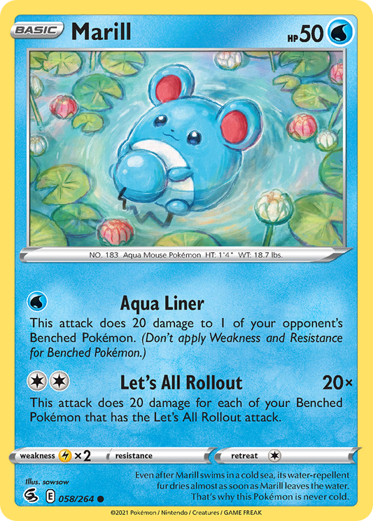 Marill 058/264 Common Fusion Strike NM/LP