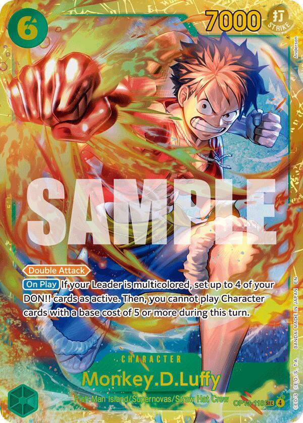 Monkey.D.Luffy (118) OP13-118 Secret Rare Foil Carrying On His Will NM/M
