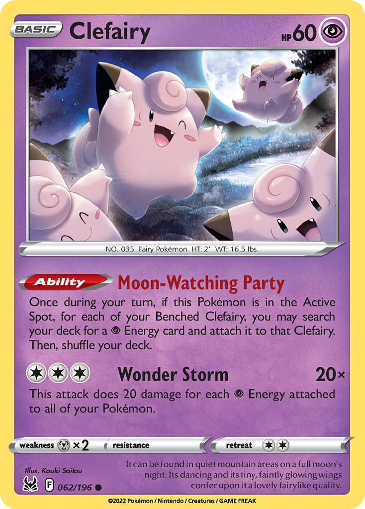 Clefairy 062/196 Common Reverse Holo Lost Origin NM/M