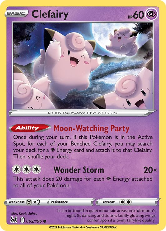 Clefairy 062/196 Common Lost Origin NM/M