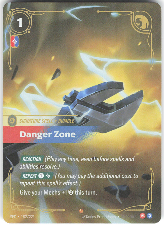 Danger Zone Epic Spiritforged 182/221 NM