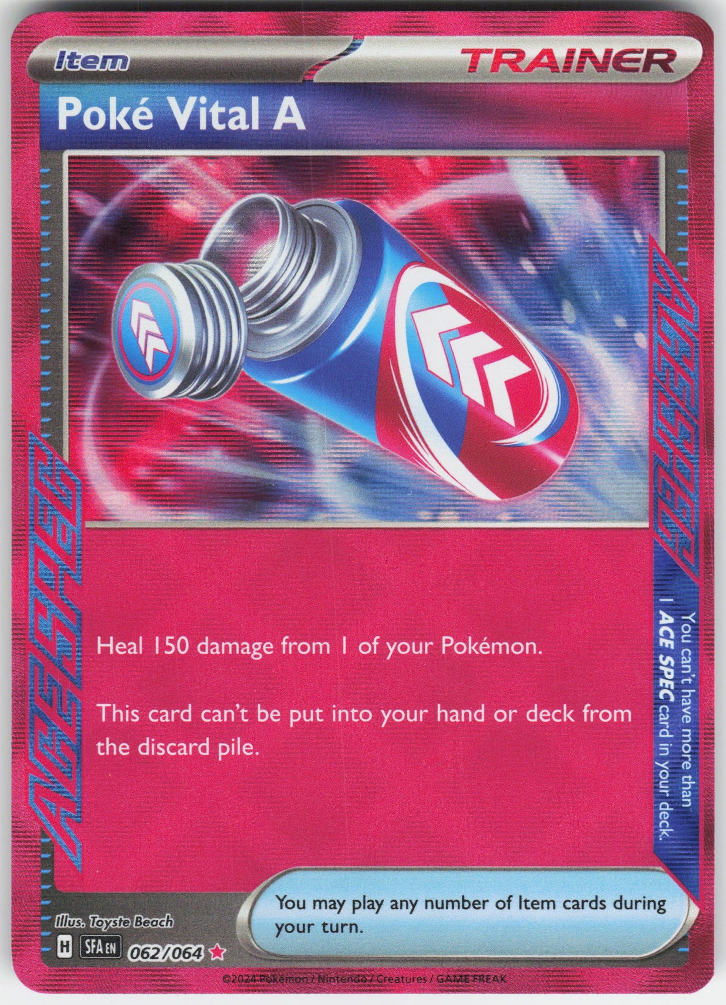 Poke Vital A ACE SPEC Rare SV: Shrouded Fable 062/064 NM