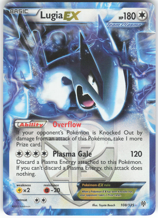 Lugia EX (Team Plasma) Ultra Rare Plasma Storm 108/135 LP