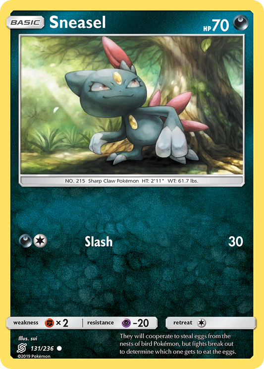 Sneasel 131/236 Common Reverse Holo Unified Minds NM/LP