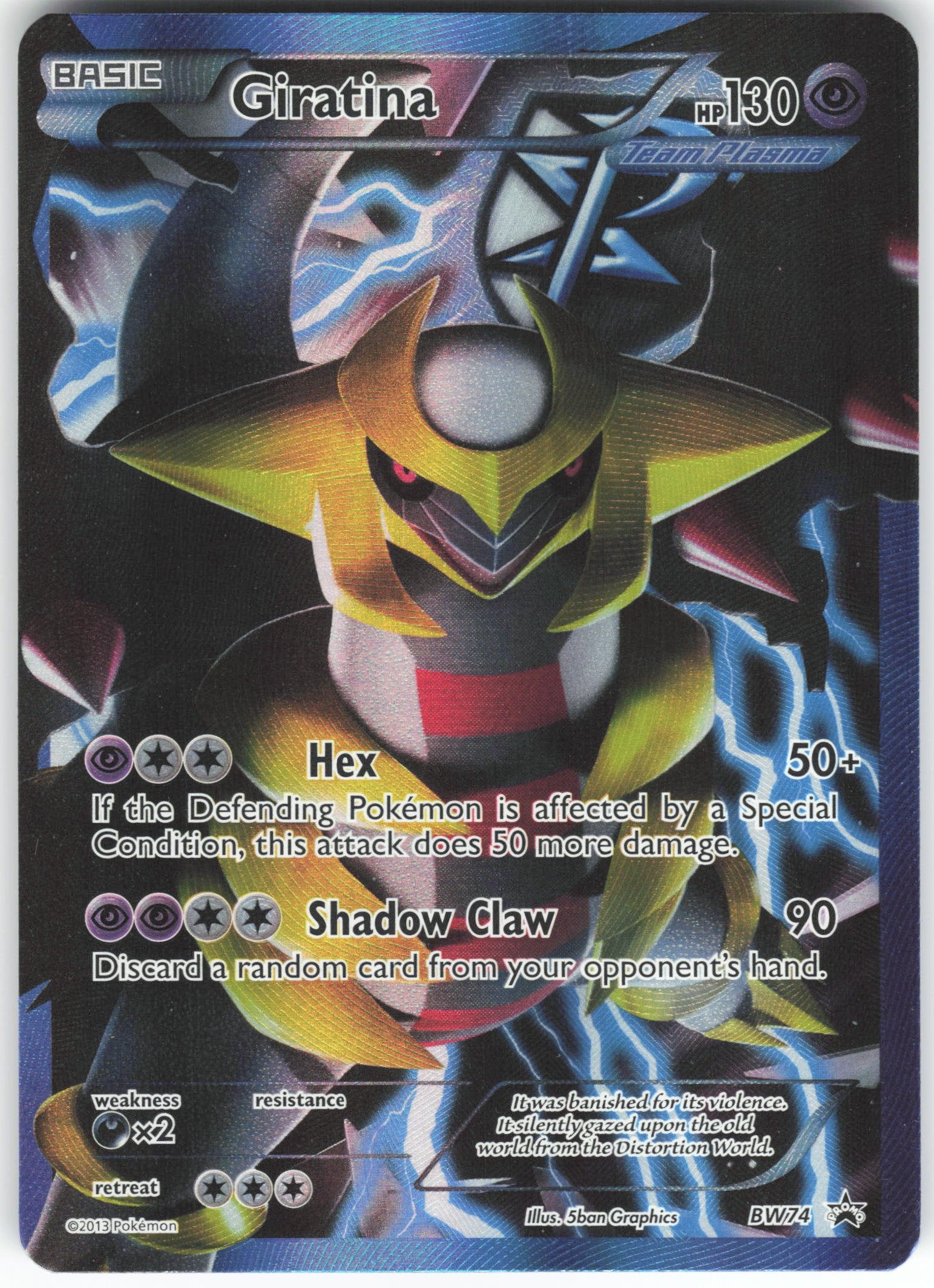 Giratina (Team Plasma) Holo Rare Black and White Promos BW74 MP