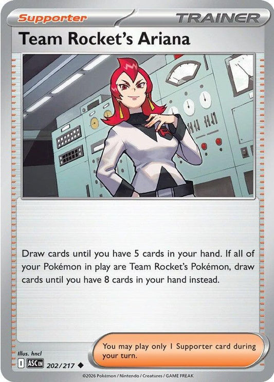 Team Rocket's Ariana 202/217 Uncommon Reverse Holo Ascended Heroes NM/M