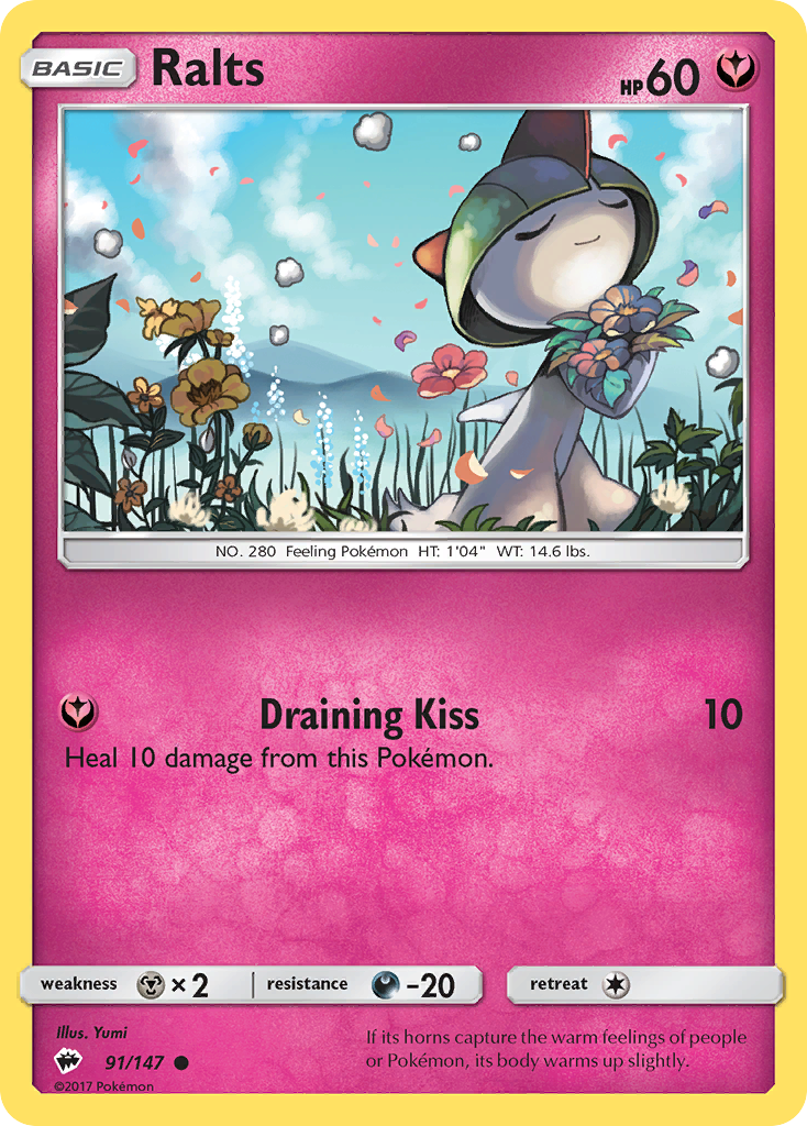 Ralts 91/147 Common Burning Shadows NM/M