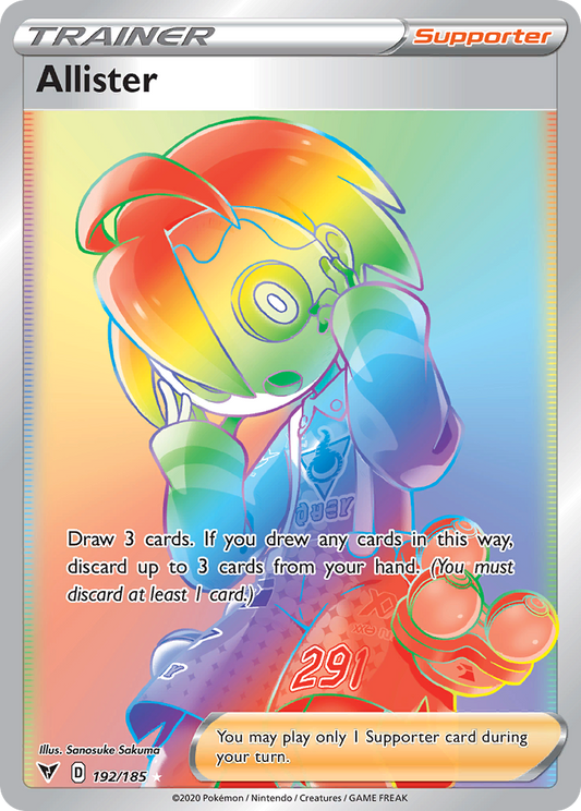 Allister 192/185 Rainbow Rare Vivid Voltage NM/M