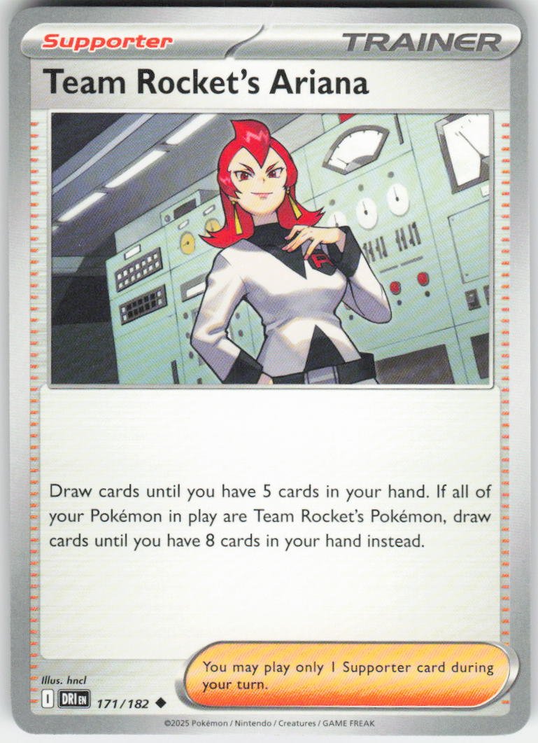 Team Rocket's Ariana - Uncommon SV10: Destined Rivals 171/182 NM (Back)