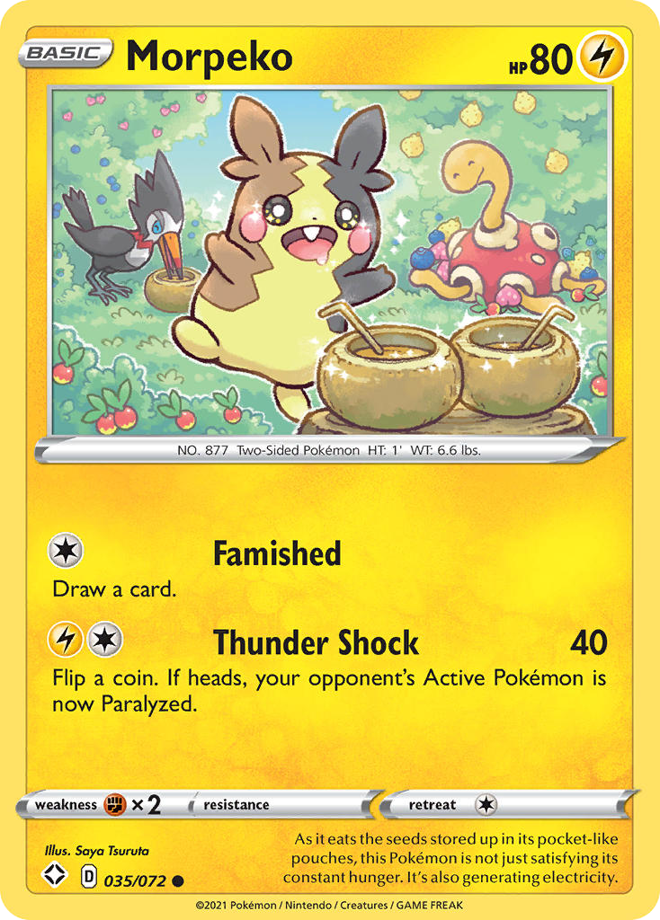 Morpeko 035/072 Common Reverse Holo Shining Fates NM/LP