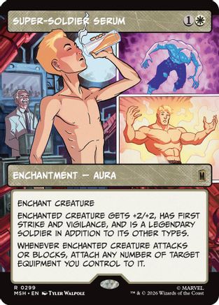 Super-Soldier Serum (Borderless) 299 Foil Rare Marvel Super Heroes NM/M