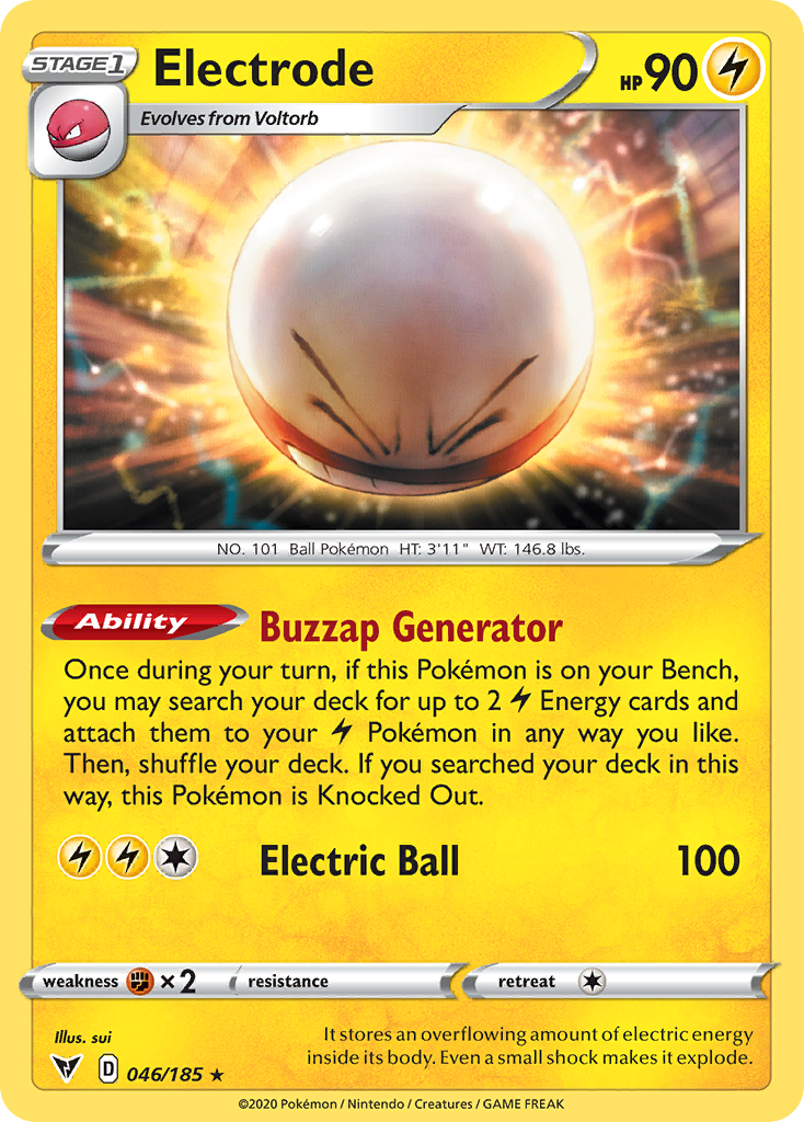 Electrode 046/185 Rare Vivid Voltage Holo NM/LP