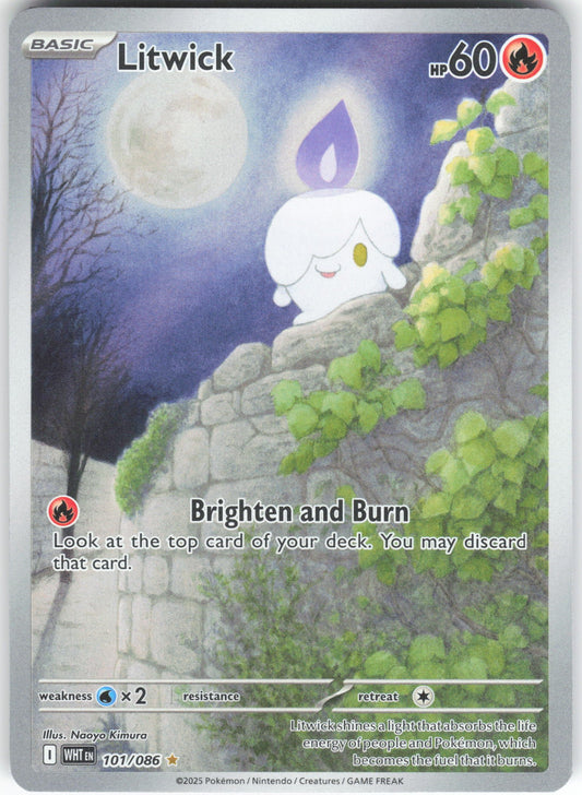 Litwick - Illustration Rare SV: White Flare 101/086 NM