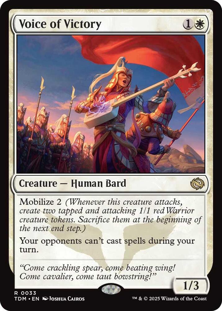 Voice of Victory 33 Rare Tarkir: Dragonstorm NM/M