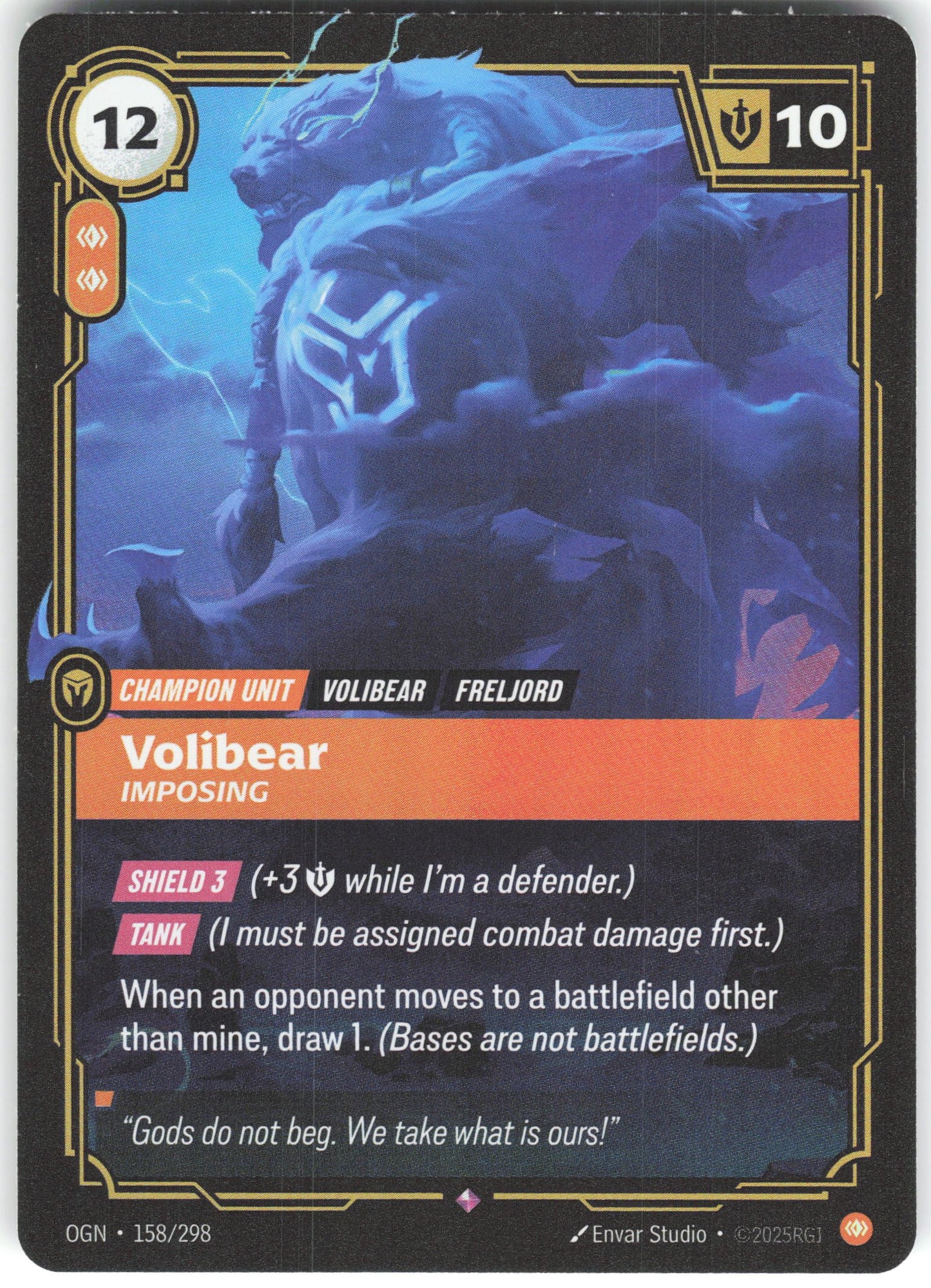 Volibear - Imposing Rare Origins 158/298 NM