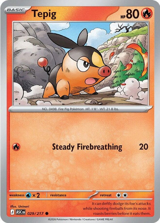 Tepig 029/217 Common Ascended Heroes NM/M