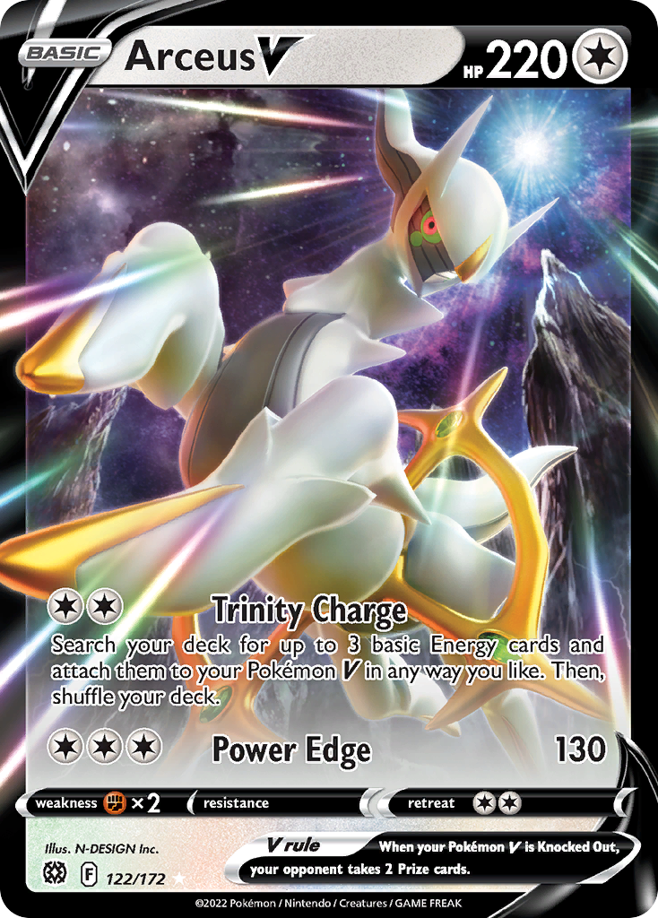 Arceus V 122/172 V Rare Brilliant Stars Holo NM/M