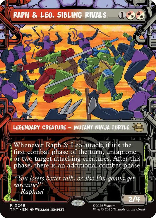 Raph & Leo, Sibling Rivals (Showcase) 0249 Foil Teenage Mutant Ninja Turtles NM/M