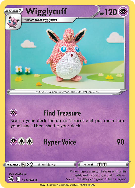 Wigglytuff 111/264 Uncommon Fusion Strike NM/M