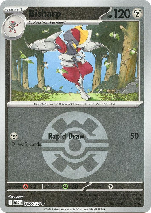 Bisharp (Quick Ball) 147/217 Common Reverse Holo Ascended Heroes NM/M