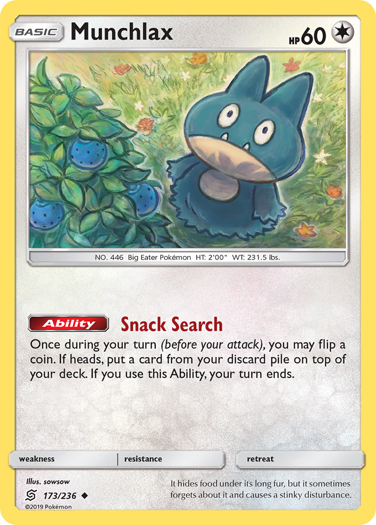 Munchlax 173/236 Uncommon Unified Minds NM/LP