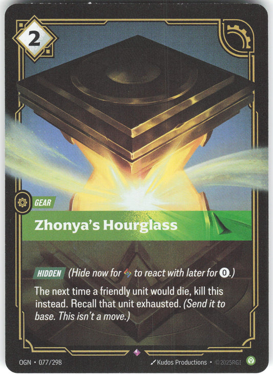 Zhonya's Hourglass Rare Origins 077/298 NM