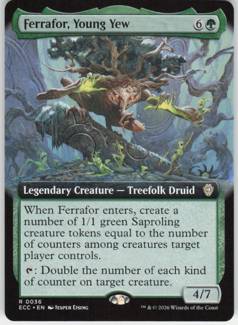 Ferrafor, Young Yew (Extended Art) R Commander: Lorwyn Eclipsed 36 NM