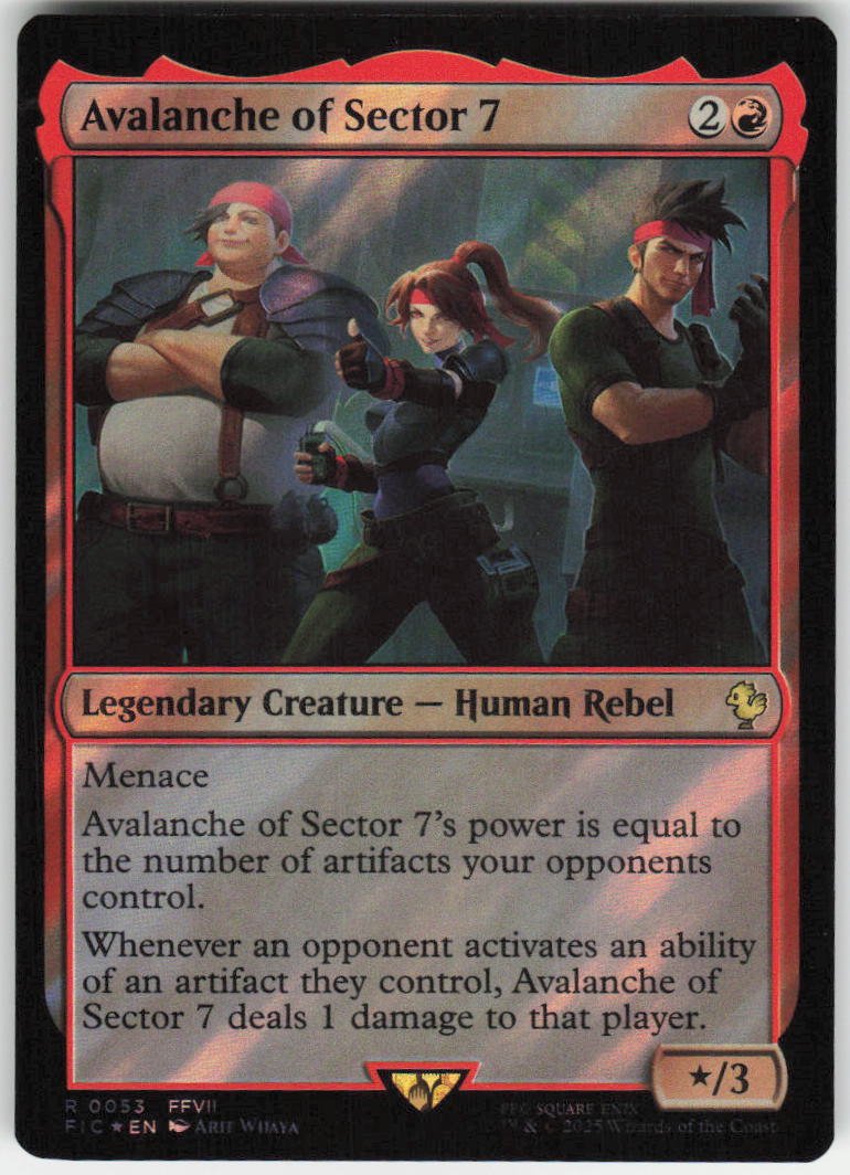Avalanche of Sector 7 (Surge Foil) R Commander: FINAL FANTASY 53 NM