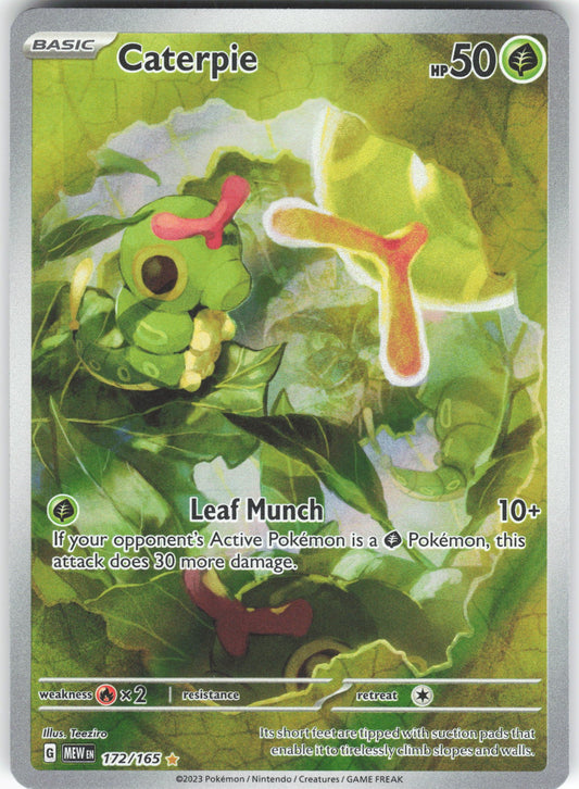 Caterpie - Illustration Rare SV: Scarlet & Violet 151 172/165 NM