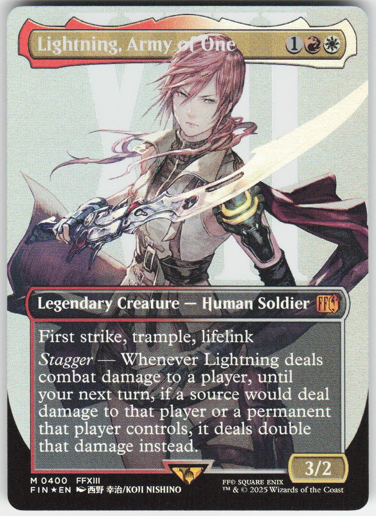 Lightning, Army of One (0400) (Borderless Foil) M FINAL FANTASY 400 NM