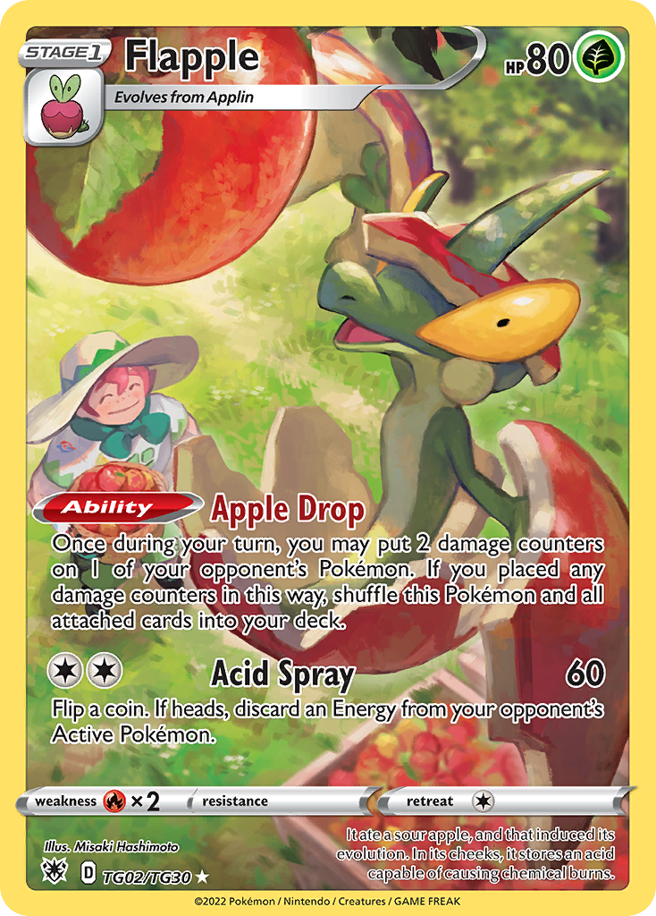 Flapple TG02/TG30 Trainer Gallery Rare Astral Radiance Trainer Gallery Holo NM/M