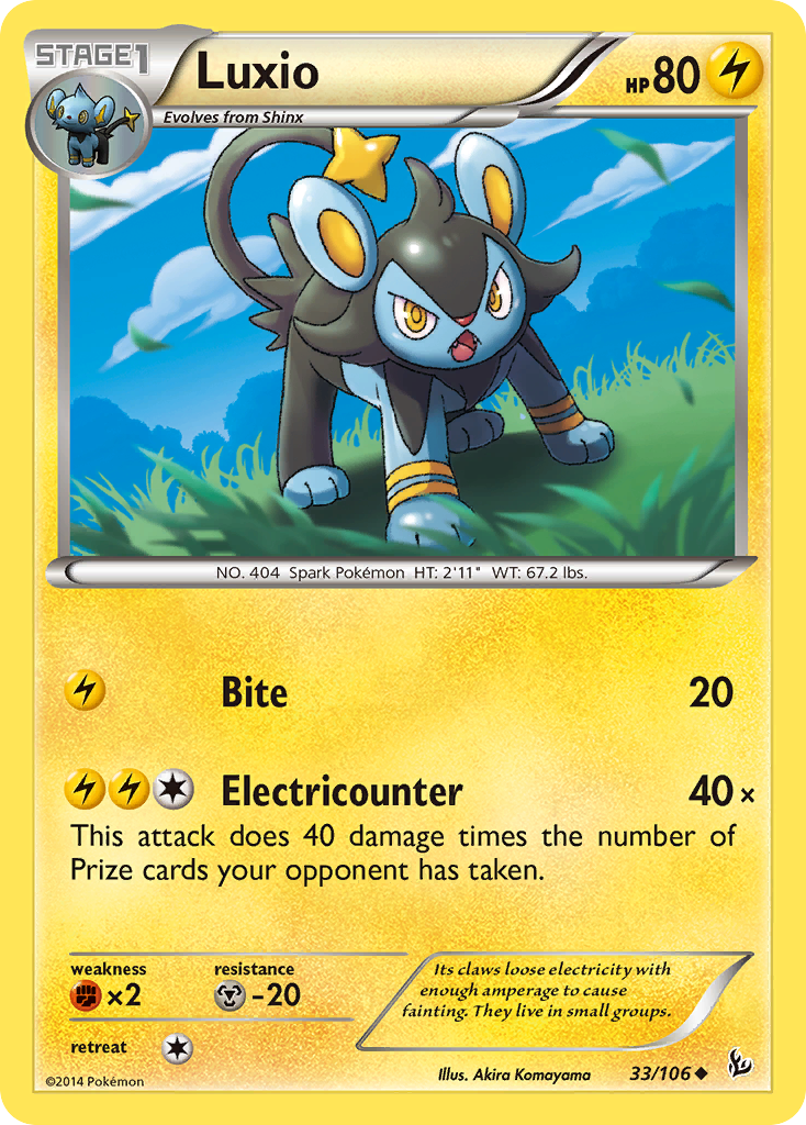 Luxio 33/106 Uncommon Flashfire NM/LP