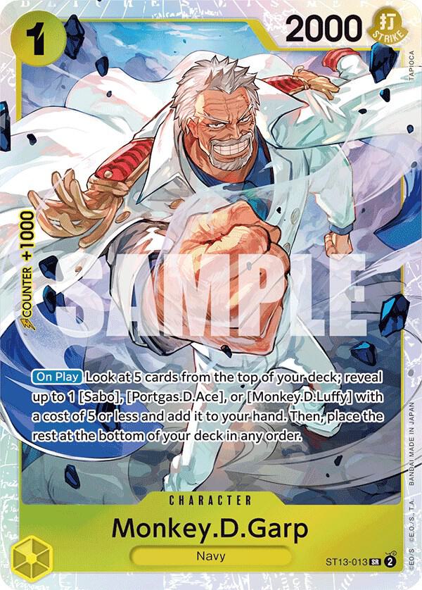 Monkey.D.Garp ST13-013 Super Rare Ultra Deck: The Three Brothers NM/M