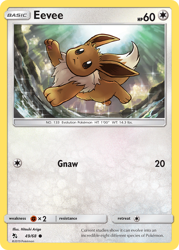Eevee 49/68 Common Hidden Fates NM/M