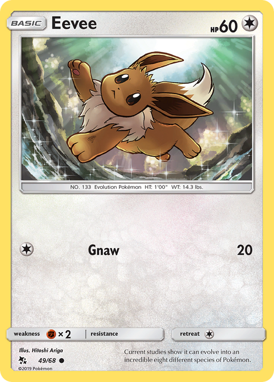 Eevee 49/68 Common Hidden Fates NM/M